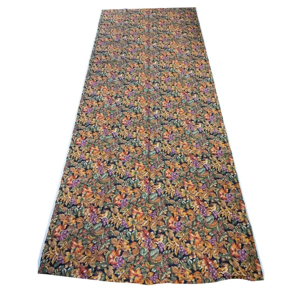 3 Yds Vintage VIP CRANSTON PRINT WORKS Cotton Dark Autumn Leaves Berries Floral